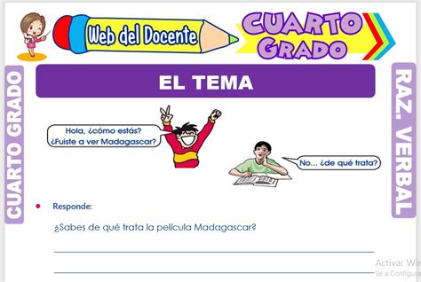 El Tema Para Cuarto Grado De Primaria Web Del Docente Hot Sex Picture