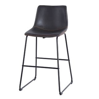 Clayton Bar Stool Vintage Faux Leather Upholstery Bed Bath