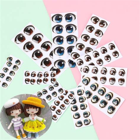 Crystal Decals Boygirl Cartoon Eyes Stickers Anime Figurine Doll Eye