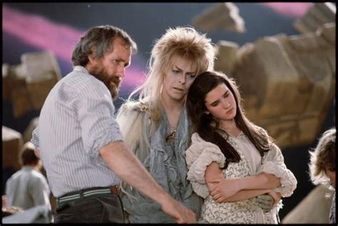 Jim Henson, David Bowie and Jennifer Connelly behind the scenes for the ...