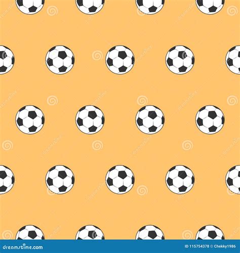 Seamless Pattern Soccer Ball And Football Themes Stock Vector