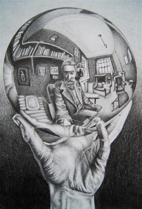 M. C. Escher, Hand with Reflecting Sphere by BorColor on DeviantArt