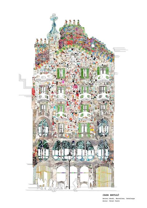 Bornisimo Casa Batllo Barcelona Print A4 Barcelona Print