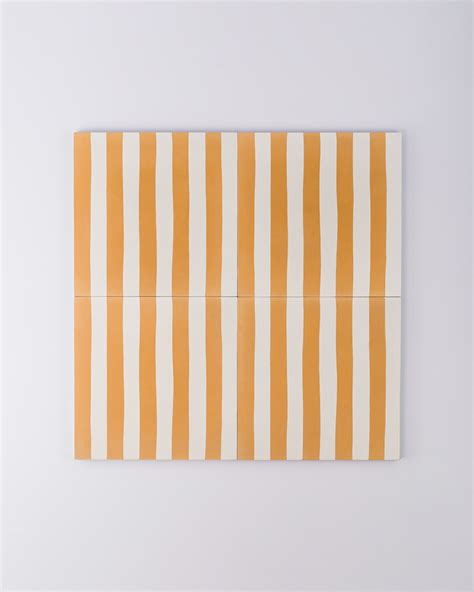 Mustard Stripes Encaustic Cement Tile Otto Tiles Design Usa