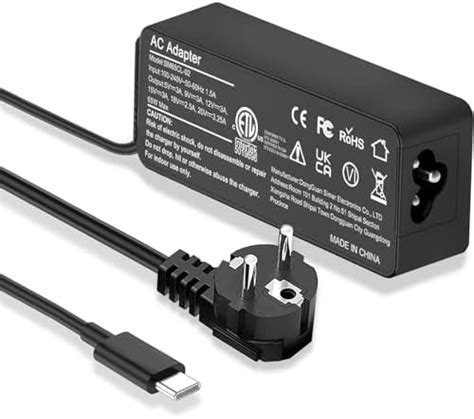 Caricabatterie Per Laptop USB C Da 65W 45W Per Lenovo ThinkPad Yoga HP