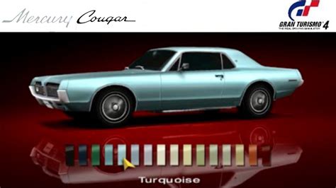 Mercury Cougar Xr 7 67 Gran Turismo 4 Colors And Replay Youtube