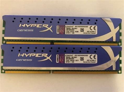 HYPERX GENESIS 8GB(2X4GB) DDR3-1600MHz PC3-12800 1.65V KHX1600C9D3K2 ...