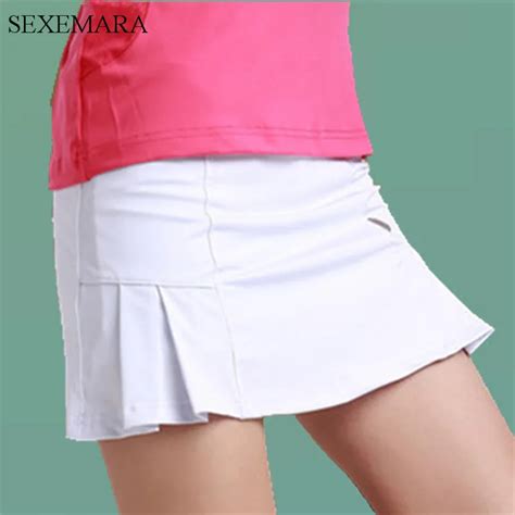 Sexemara Tennis Skirts Women Skorts Girl Badminton Running Skirt Ladies