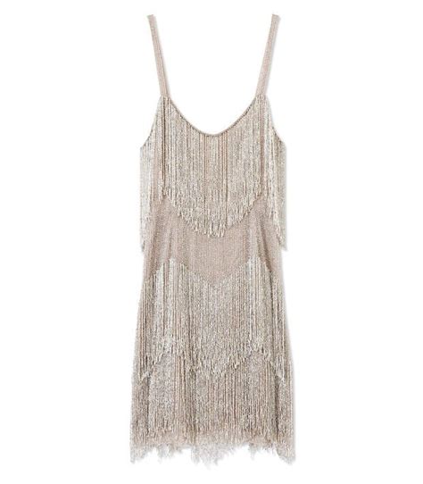 Kate Moss Topshop Gold Beaded Fringe Dress Beaded Dress Shopbazaar