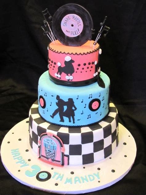 50s Cake Rock N Roll Pinterest Birthdays Style And Cakes