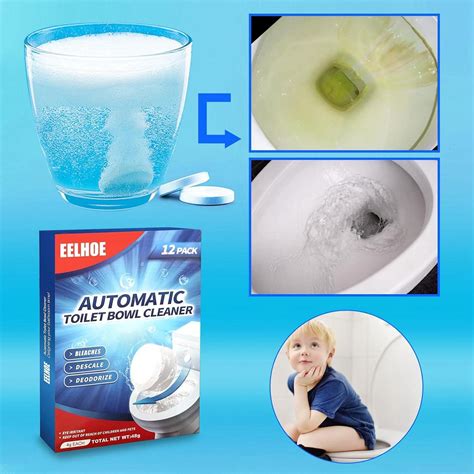 12PCS Toilet Bowl Cleaner Toilet Cleaner Tablets Toilet Cleaning Active ...