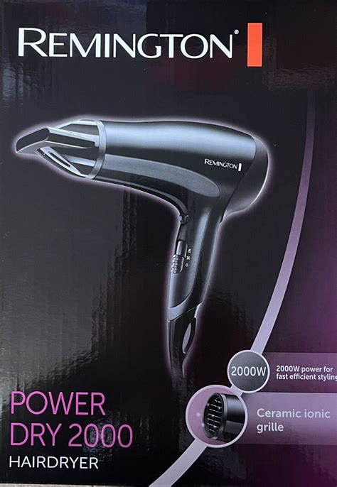 Remington D Power Dry Professional Hair Dryer Ceramic Ionic W