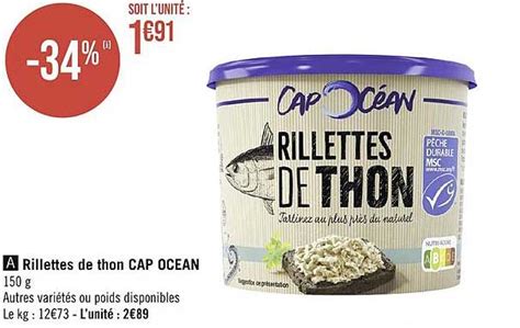 Promo Rillettes De Thon Cap Océan chez Géant iCatalogue fr