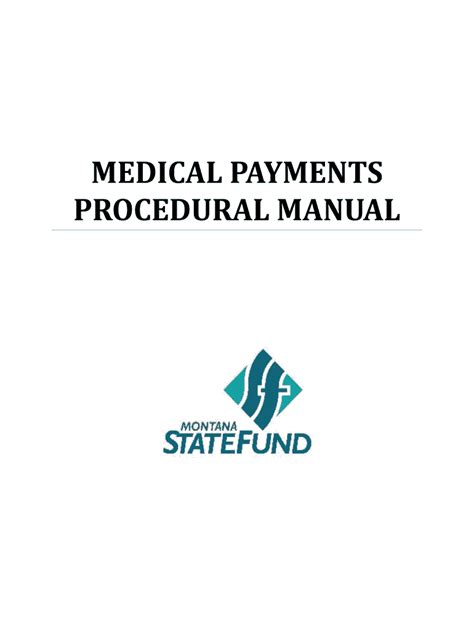 Fillable Online Svc Mt Medical Payments Procedural Manual Services