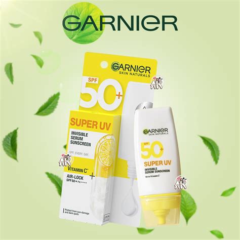 jual garnier super uv invisible serum sunscreen spf  pa vitamin