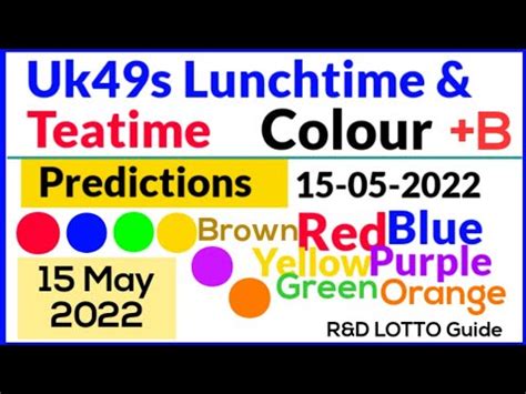 Uk S Lunchtime Teatime Colour Prediction Bonus Colour