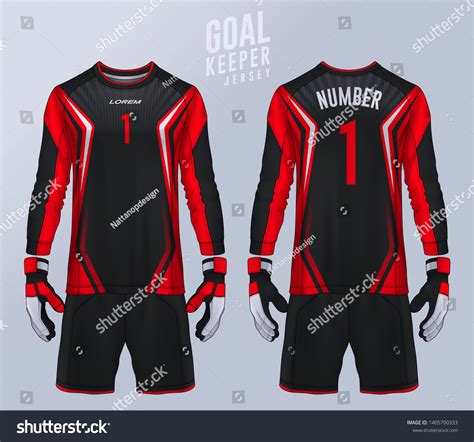 Goalkeeper Jerseytshirt Sport Design Template Long Vector De Stock