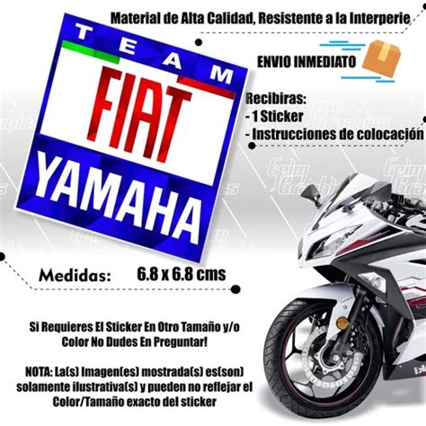 Calcomania Sticker Team Fiat Yamaha Efx Ss Moto Auto Meses Sin Intereses