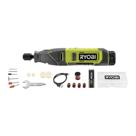 Ryobi Usb Lithium Rotary Tool Kit 1 X 2 0ah 4v Rrt4 120ga15