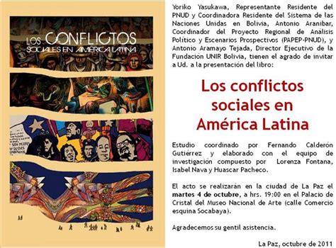 El Quinbolivia Presentaci N Libro Los Conflictos Sociales En Am Rica