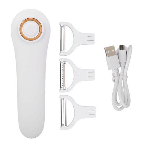 Электрическая овощечистка с 3 головками, портативная USB-перезаряжаемая ...