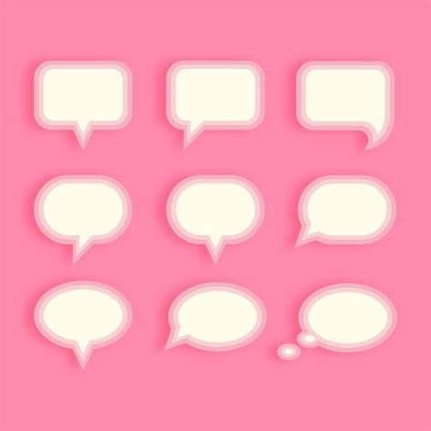 Premium Vector Speech Bubble Collection Set 3