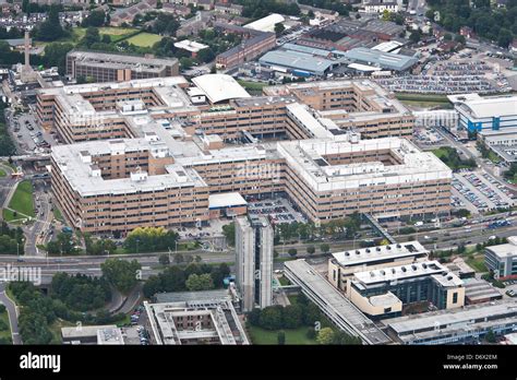 Aerial image of the Queens Medical Centre Hospital QMC in Nottingham ...