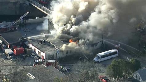 Firefighters Battle 3 Alarm Fire Inside Lowell Massachusetts