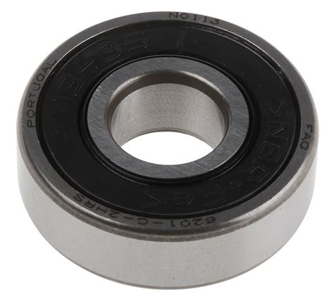 6201 C 2HRS FAG Deep Groove Ball Bearing Plain Race Type 12mm I D