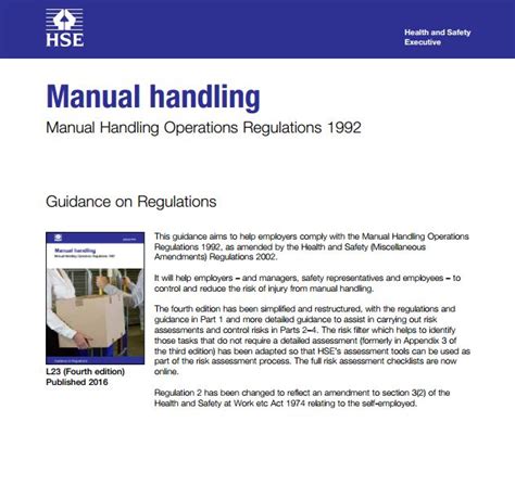 Manual Handling Operations