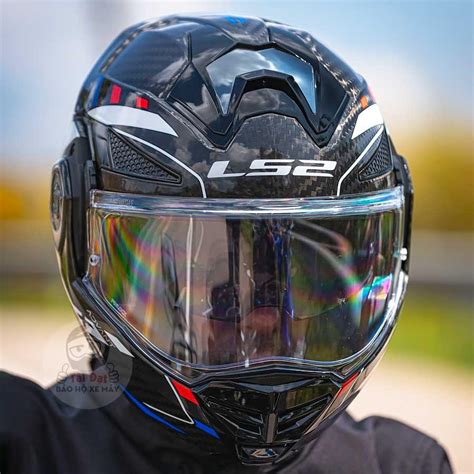 LS2 Advant X Carbon Future Blue Red FF901 Helmet