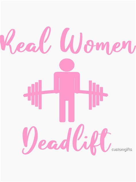 Weightlifting Women Deadlift Sticker By Customts Redbubble