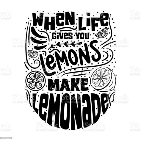 Typography Background With Quote When Life Gives You Lemons Make