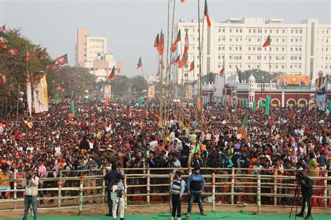 Bjp National President Shri Jp Nadda Addressing A Public Meeting In