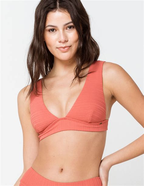 RIP CURL Premium Surf Deep V Bikini Top RUST Tillys