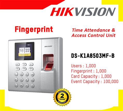 Ds K A Mf B Hikvision Time Attendance Terminal In Lanka