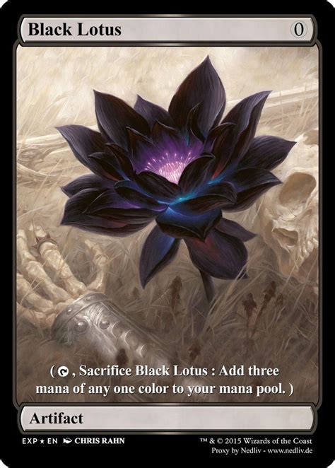 Mtg Altered Fullart Proxy Black Lotus By Nedliv Magic The