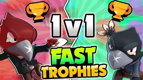 LEGENDARY CROW 1v1 FASTEST TROPHIES CHALLENGE IN BRAWL STARS LEGENDARY