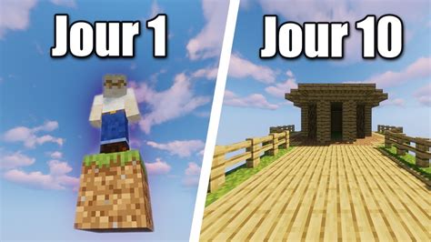 Minecraft Mais Sur Un Seul Bloc Construire Une Maison En 10 Jours