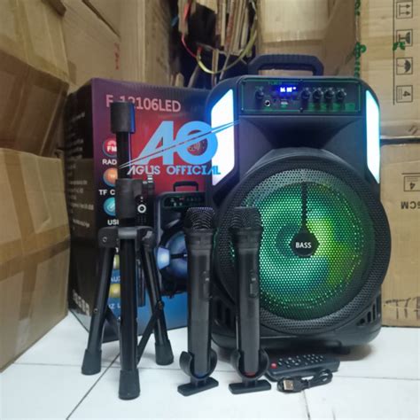 Jual SPEAKER BLUETOOTH PORTABEL FLECO X BASS F 12106 MIC WIRELESS