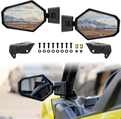 Amazon Sautvs Adjustable Folding Side Rear View Mirrors For Can Am