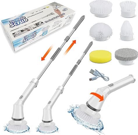 Electric Spin Scrubber 400rpm Powerful Cordless Bathroom