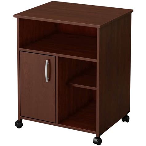 Printer Stand With Door Storage Office Cabinet Wooden Under Desk