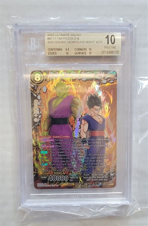 Dragon Ball Super Tcg Piccolo Son Gohan Newfound Might Scr Bgs