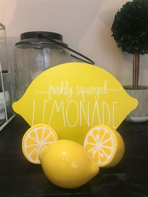 Rae Dunn Inspired Freshly Squeezed Lemonade Sign Etsy Lemonade Sign