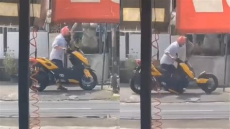 Viral Akibat Parkir Sembarangan Motor Ini Copot Bannya