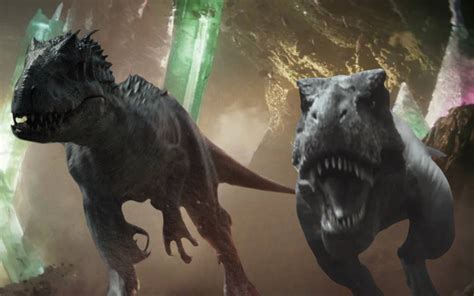 Indominus Rex And T Rex Run Gxk Style By Dracoawesomeness On Deviantart