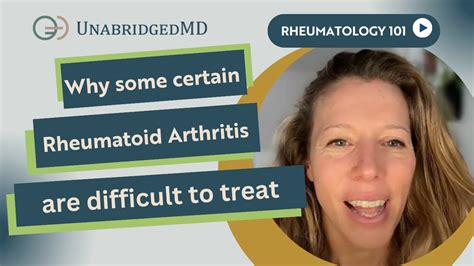 Why Some Certain Rheumatoid Arthritis Are Difficult To Treat Youtube