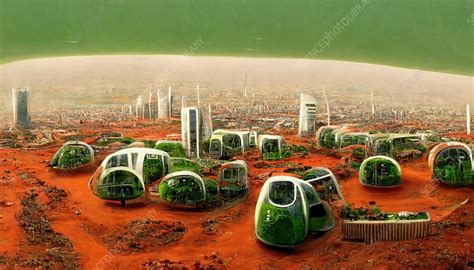 Mars Terraforming Conceptual Illustration Stock Image C0563998