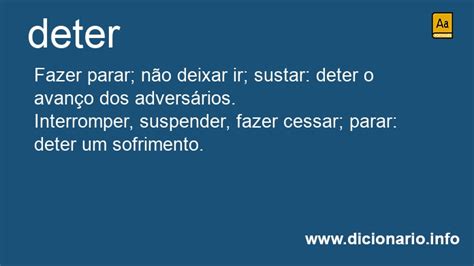 O Que Significa Deter - Significado de Deter